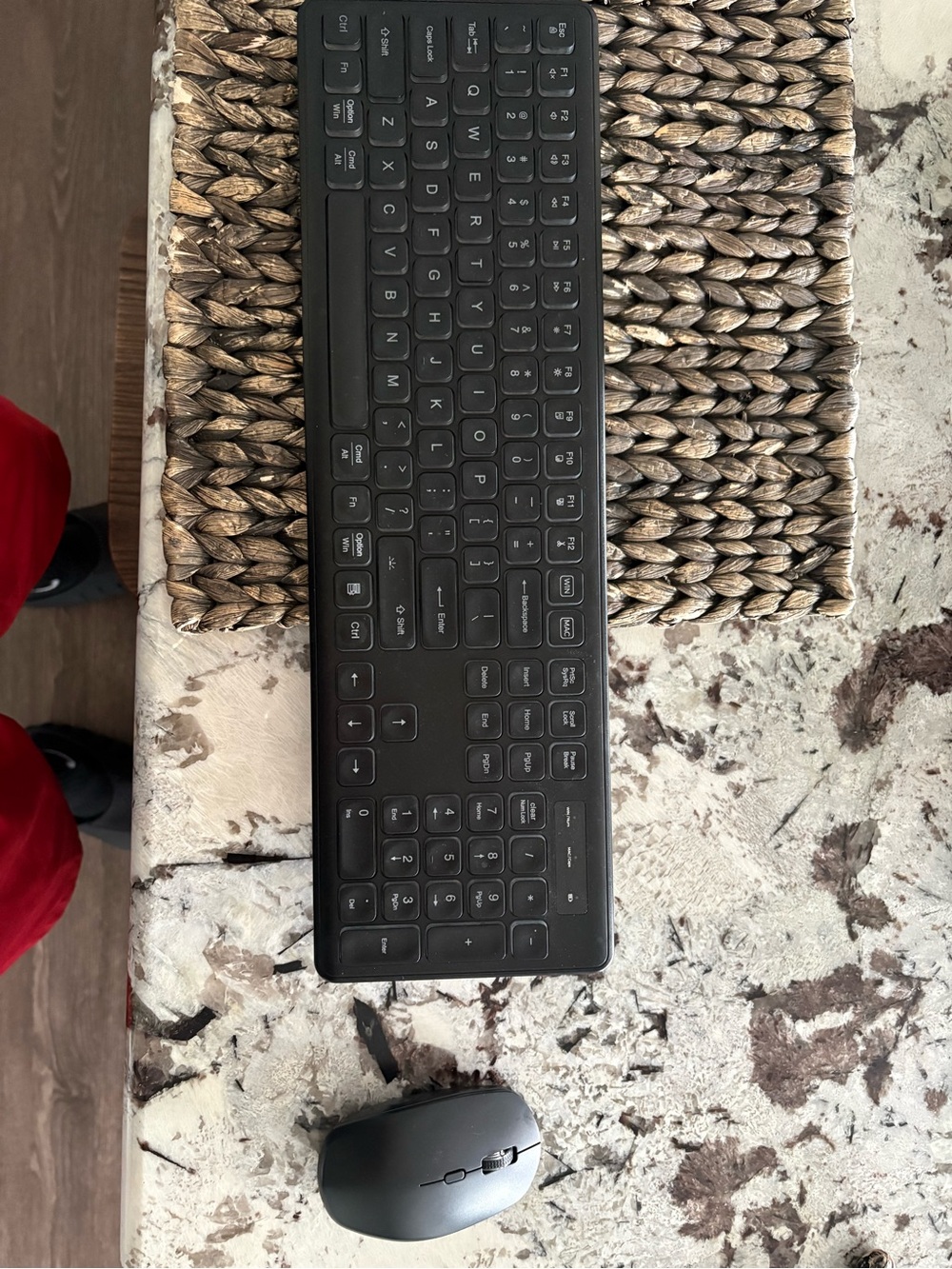 Wireless Black Keyboard and Mouse Combo